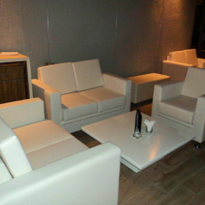 White TwoSeater Leather Sofa