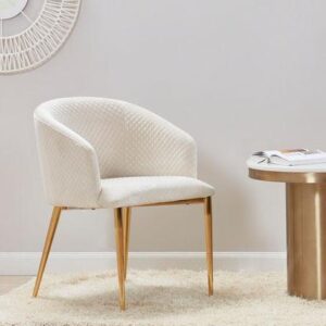 Velvet White lounge Chair