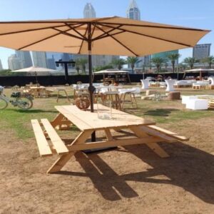 Picnic benches